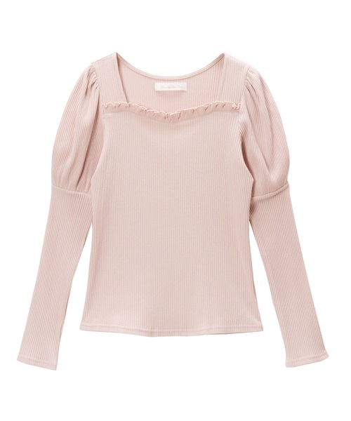 DearMyLoveRose（ディアマイラブローズ）の「選べる袖リブトップス（Tシャツ/カットソー・レディース・ホワイト/グレー/ピンク/ブラック/ブラウン系その他/グレー系その他/ブラック系その他/ホワイト系その他/キャメル/ピンク系その他・MEDIUM/LARGE/X-LARGE/XX-LARGE）」の10枚目の写真