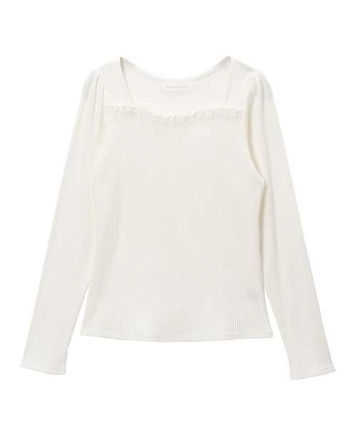 DearMyLoveRose（ディアマイラブローズ）の「選べる袖リブトップス（Tシャツ/カットソー・レディース・ホワイト/グレー/ピンク/ブラック/ブラウン系その他/グレー系その他/ブラック系その他/ホワイト系その他/キャメル/ピンク系その他・MEDIUM/LARGE/X-LARGE/XX-LARGE）」の2枚目の写真