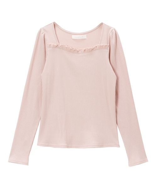 DearMyLoveRose（ディアマイラブローズ）の「選べる袖リブトップス（Tシャツ/カットソー・レディース・ホワイト/グレー/ピンク/ブラック/ブラウン系その他/グレー系その他/ブラック系その他/ホワイト系その他/キャメル/ピンク系その他・MEDIUM/LARGE/X-LARGE/XX-LARGE）」の9枚目の写真