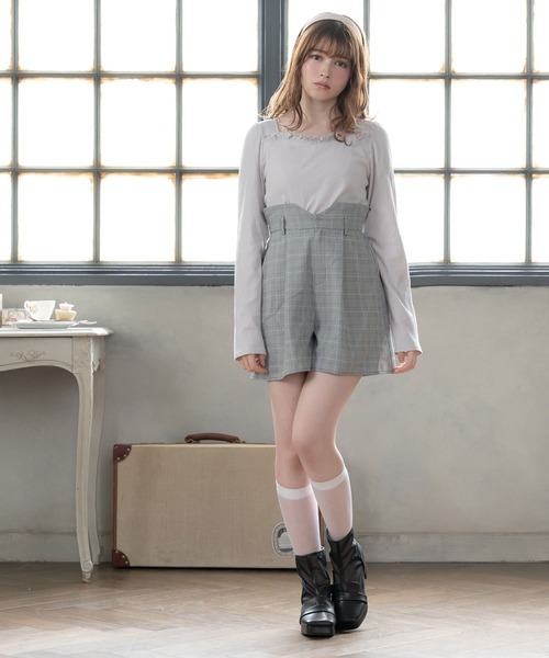 DearMyLoveRose（ディアマイラブローズ）の「選べる袖リブトップス（Tシャツ/カットソー・レディース・ホワイト/グレー/ピンク/ブラック/ブラウン系その他/グレー系その他/ブラック系その他/ホワイト系その他/キャメル/ピンク系その他・MEDIUM/LARGE/X-LARGE/XX-LARGE）」の15枚目の写真