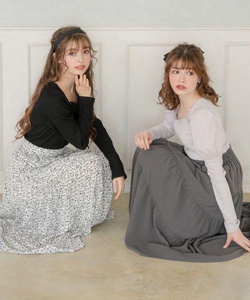 DearMyLoveRose（ディアマイラブローズ）の「選べる袖リブトップス（Tシャツ/カットソー・レディース・ホワイト/グレー/ピンク/ブラック/ブラウン系その他/グレー系その他/ブラック系その他/ホワイト系その他/キャメル/ピンク系その他・MEDIUM/LARGE/X-LARGE/XX-LARGE）」の11枚目の写真