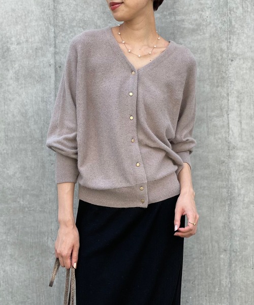 un dix cors(アンディコール)の「着回しの幅広がる FOX混2WAYカーデ(カーディガン/ボレロ・レディース・グレー系その他/ネイビー/ピンク・FREE)」の2枚目の写真