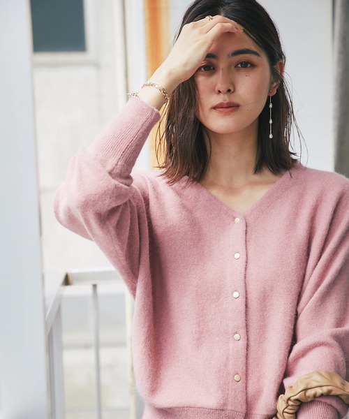 un dix cors(アンディコール)の「着回しの幅広がる FOX混2WAYカーデ(カーディガン/ボレロ・レディース・グレー系その他/ネイビー/ピンク・FREE)」の3枚目の写真