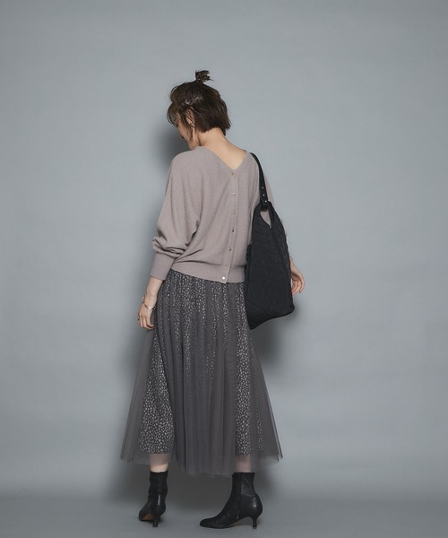 un dix cors(アンディコール)の「着回しの幅広がる FOX混2WAYカーデ(カーディガン/ボレロ・レディース・グレー系その他/ネイビー/ピンク・FREE)」の7枚目の写真