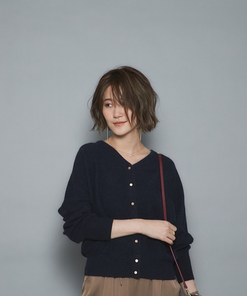 un dix cors(アンディコール)の「着回しの幅広がる FOX混2WAYカーデ(カーディガン/ボレロ・レディース・グレー系その他/ネイビー/ピンク・FREE)」の16枚目の写真