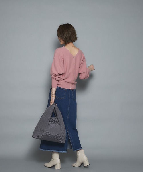 un dix cors(アンディコール)の「着回しの幅広がる FOX混2WAYカーデ(カーディガン/ボレロ・レディース・グレー系その他/ネイビー/ピンク・FREE)」の10枚目の写真