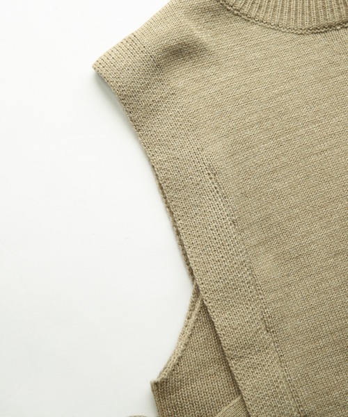 SUGAR BISKET(シュガービスケット)の「サイドリボンニットベスト(ベスト・レディース・ベージュ/ブラック/ブラウン/アイボリー・フリー)」の22枚目の写真