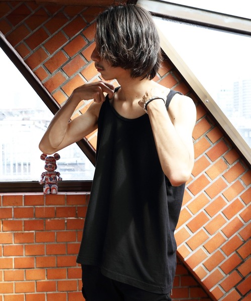 LOS ANGELES APPAREL（ロサンゼルスアパレル）の「LOS ANGELS APPAREL 6.0oz クラシックタンクトップ（タンクトップ・メンズ・ブラック/ホワイト・LARGE/MEDIUM/SMALL/X-LARGE）」の10枚目の写真