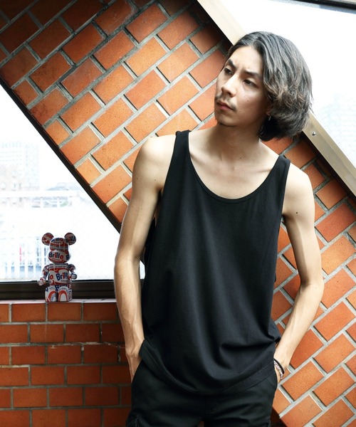 LOS ANGELES APPAREL（ロサンゼルスアパレル）の「LOS ANGELS APPAREL 6.0oz クラシックタンクトップ（タンクトップ・メンズ・ブラック/ホワイト・LARGE/MEDIUM/SMALL/X-LARGE）」の9枚目の写真