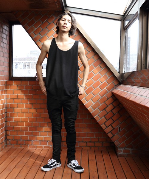 LOS ANGELES APPAREL（ロサンゼルスアパレル）の「LOS ANGELS APPAREL 6.0oz クラシックタンクトップ（タンクトップ・メンズ・ブラック/ホワイト・LARGE/MEDIUM/SMALL/X-LARGE）」の8枚目の写真