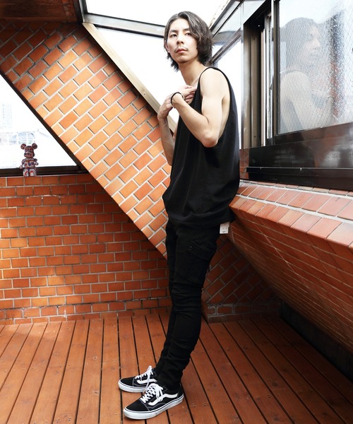 LOS ANGELES APPAREL（ロサンゼルスアパレル）の「LOS ANGELS APPAREL 6.0oz クラシックタンクトップ（タンクトップ・メンズ・ブラック/ホワイト・LARGE/MEDIUM/SMALL/X-LARGE）」の5枚目の写真