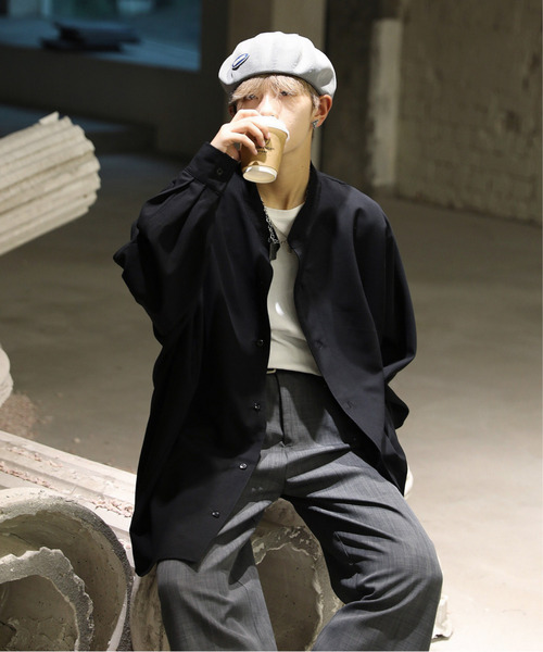 neos（ネオス）の「【neos -addictive design-】ビッグシルエット バンドカラー ドルマン ロング ボリュームスリーブ シャツ（シャツ/ブラウス・メンズ・ベージュ/ブラック/ホワイト・MEDIUM/LARGE）」の16枚目の写真