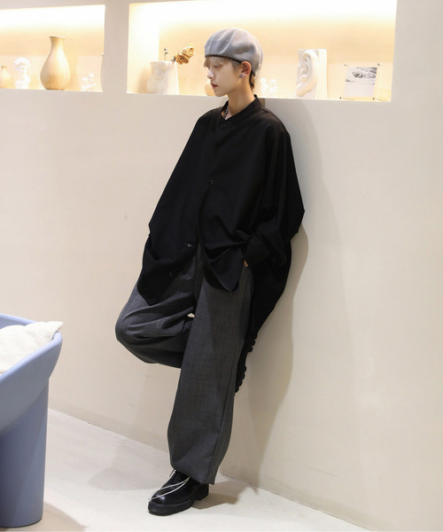 neos（ネオス）の「【neos -addictive design-】ビッグシルエット バンドカラー ドルマン ロング ボリュームスリーブ シャツ（シャツ/ブラウス・メンズ・ベージュ/ブラック/ホワイト・MEDIUM/LARGE）」の17枚目の写真