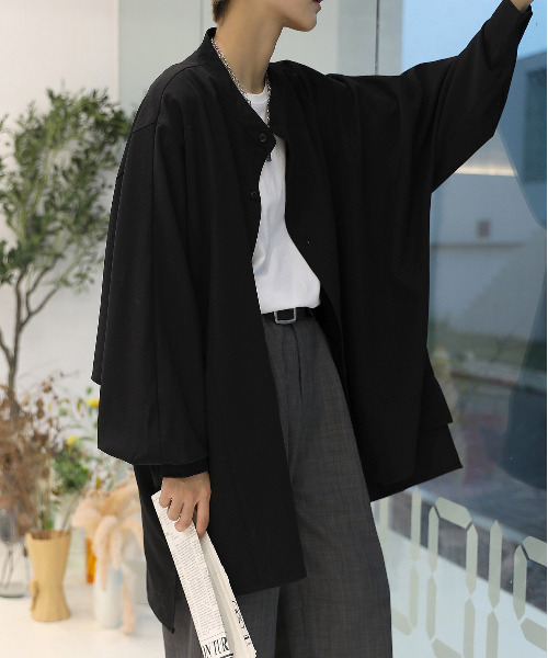 neos（ネオス）の「【neos -addictive design-】ビッグシルエット バンドカラー ドルマン ロング ボリュームスリーブ シャツ（シャツ/ブラウス・メンズ・ベージュ/ブラック/ホワイト・MEDIUM/LARGE）」の20枚目の写真