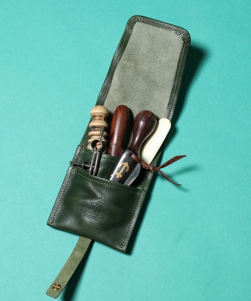 The Superior Labor ペンケースKurozan インディゴブルー TSL] Kurozan Leather Zip Pen Case // Indigo – Baum-kuchen