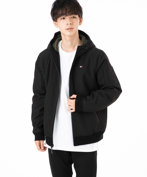 TOMMY HILFIGER(トミーヒルフィガー)の「トミーフィルフィガー ジップアップ 裏キルティング ボンバージャケット(ミリタリージャケット・メンズ・ブラック/ネイビー/カーキ・S/M/L/XL)」の7枚目の写真