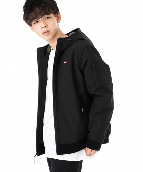 TOMMY HILFIGER(トミーヒルフィガー)の「トミーフィルフィガー ジップアップ 裏キルティング ボンバージャケット(ミリタリージャケット・メンズ・ブラック/ネイビー/カーキ・S/M/L/XL)」の10枚目の写真