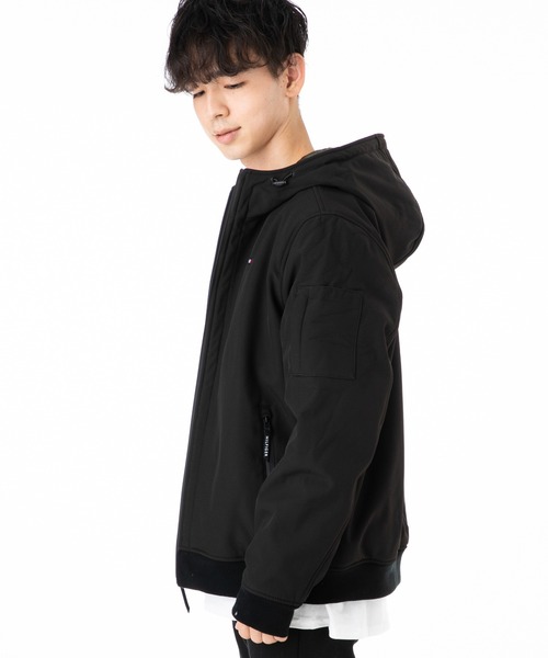 TOMMY HILFIGER(トミーヒルフィガー)の「トミーフィルフィガー ジップアップ 裏キルティング ボンバージャケット(ミリタリージャケット・メンズ・ブラック/ネイビー/カーキ・S/M/L/XL)」の11枚目の写真