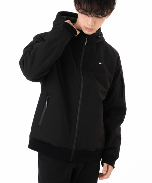 TOMMY HILFIGER(トミーヒルフィガー)の「トミーフィルフィガー ジップアップ 裏キルティング ボンバージャケット(ミリタリージャケット・メンズ・ブラック/ネイビー/カーキ・S/M/L/XL)」の15枚目の写真