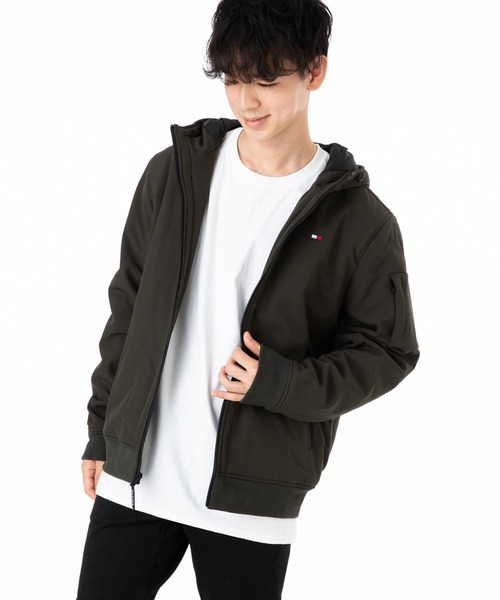TOMMY HILFIGER(トミーヒルフィガー)の「トミーフィルフィガー ジップアップ 裏キルティング ボンバージャケット(ミリタリージャケット・メンズ・ブラック/ネイビー/カーキ・S/M/L/XL)」の20枚目の写真