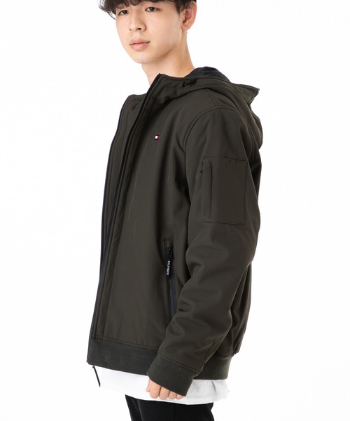 TOMMY HILFIGER(トミーヒルフィガー)の「トミーフィルフィガー ジップアップ 裏キルティング ボンバージャケット(ミリタリージャケット・メンズ・ブラック/ネイビー/カーキ・S/M/L/XL)」の21枚目の写真