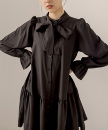 OLIVE des OLIVE | ボウタイ長そでチュニックワンピース(ワンピース)