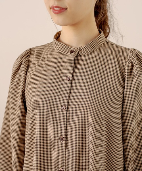 OLIVE des OLIVE（オリーブデオリーブ）の「ボウタイ長そでチュニックワンピース（ワンピース・レディース・ブラック/ブラウン/オフホワイト・FREE）」の10枚目の写真