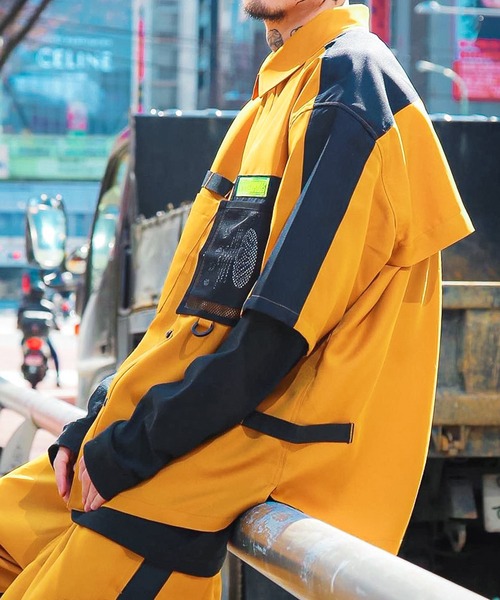 NineMicrophones（ナインマイクロフォンズ）の「BARBECUE SHIRT（シャツ/ブラウス・メンズ・キャメル/ブラック・LARGE/MEDIUM/X-LARGE）」の2枚目の写真