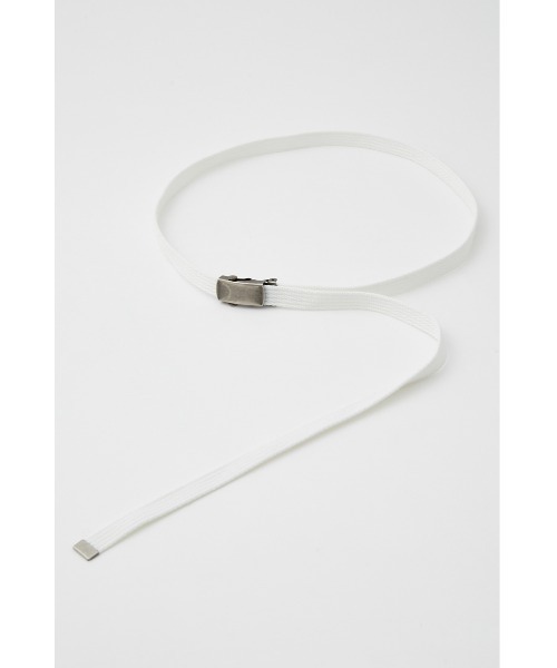 SLY（スライ）の「LASHING THIN BELT ベルト（ベルト・レディース・ホワイト/ブラック/グレー/ピンク/グリーン・FREE）」の2枚目の写真