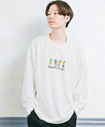 イラスト刺繍スウェットビッグトレーナー