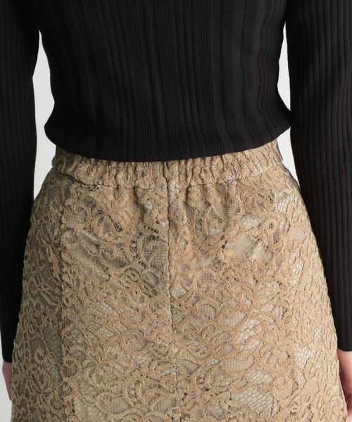 Andemiu(アンデミュウ)の「モールレースナロースカート237130(スカート・レディース・アイボリー/ベージュ/ブルー/パープル・SMALL/MEDIUM)」の18枚目の写真