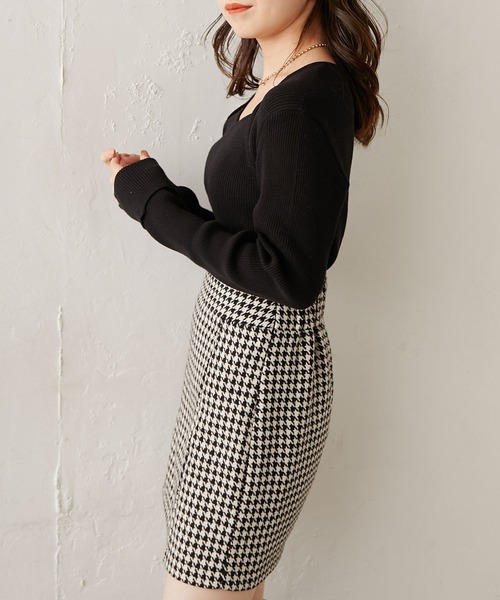 Chico（チコ）の「【新色追加】ボレロ風コンパクトリブニット（ニット/セーター・レディース・ブラック/ブラウン/アイボリー/グレイッシュベージュ/ホワイト系その他2/ライトブルー・FREE）」の13枚目の写真