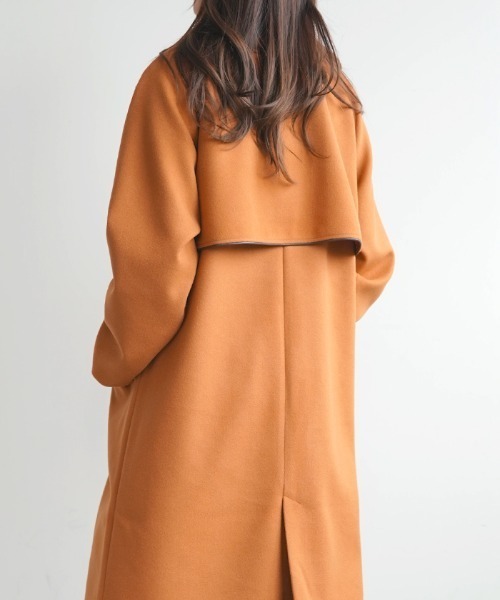 Futier land(フューティアランド)の「ケープヨーク付きフェイクウールパイピングコート(その他アウター・レディース・アイボリー/ブラック/モカ/オリーブ/オレンジ・FREE)」の17枚目の写真