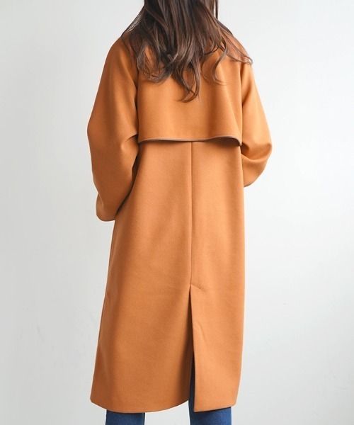 Futier land(フューティアランド)の「ケープヨーク付きフェイクウールパイピングコート(その他アウター・レディース・アイボリー/ブラック/モカ/オリーブ/オレンジ・FREE)」の18枚目の写真