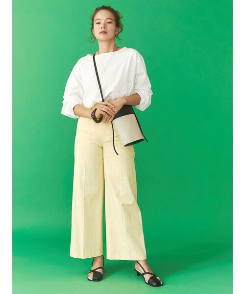 Ungrid（アングリッド）の「ボートネックロングスリーブTee（Tシャツ/カットソー・レディース・オフホワイト/チャコールグレー・FREE）」の5枚目の写真