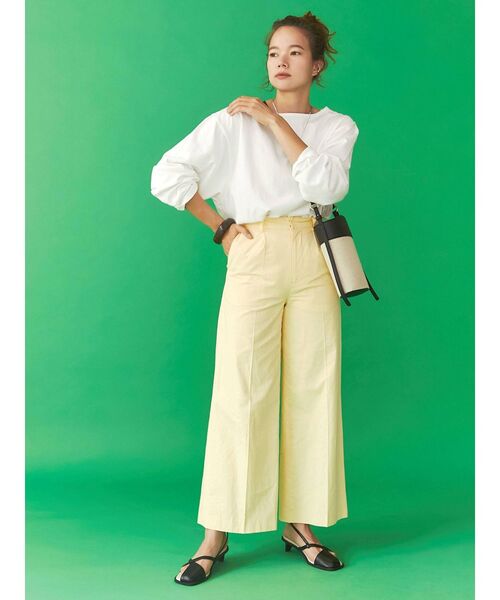 Ungrid（アングリッド）の「ボートネックロングスリーブTee（Tシャツ/カットソー・レディース・オフホワイト/チャコールグレー・FREE）」の6枚目の写真