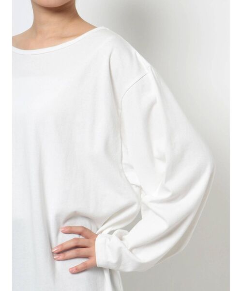 Ungrid（アングリッド）の「ボートネックロングスリーブTee（Tシャツ/カットソー・レディース・オフホワイト/チャコールグレー・FREE）」の18枚目の写真