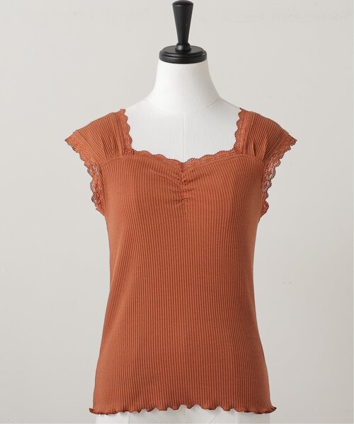 RAY CASSIN（レイカズン）の「フロントギャザータンクトップ（タンクトップ・レディース・グリーン/オレンジ/オートミール・FREE）」の14枚目の写真