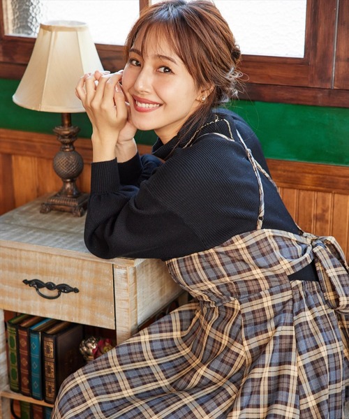 SWINGLE（スウィングル）の「WINTERタータンチェック柄バックリボン