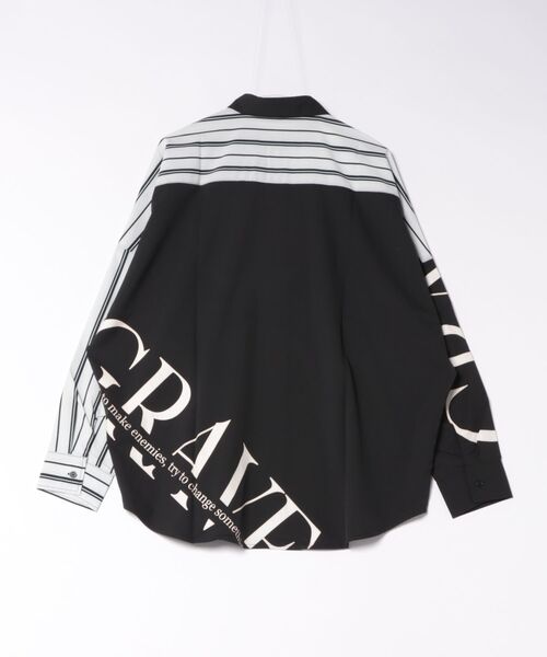 JUGLANS(ユグランス)の「【RINGS】クロスロゴBIGシャツ(シャツ/ブラウス・メンズ・ホワイト×ブラック/ホワイト/ストライプ・M/L)」の5枚目の写真