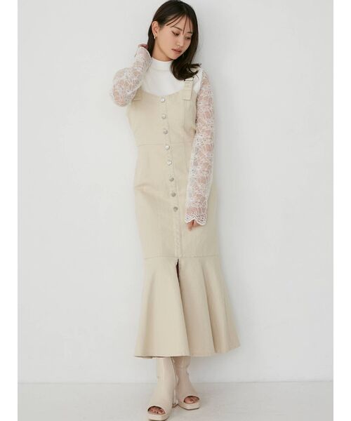 RESEXXY（リゼクシー）の「レースニットトップス【セットアップ着用可能】（ニット/セーター・レディース・ホワイト/ブラック/ベージュ・FREE）」の14枚目の写真