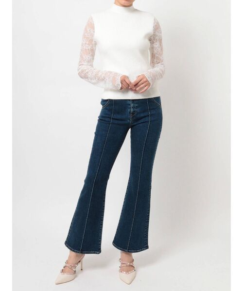 RESEXXY（リゼクシー）の「レースニットトップス【セットアップ着用可能】（ニット/セーター・レディース・ホワイト/ブラック/ベージュ・FREE）」の17枚目の写真