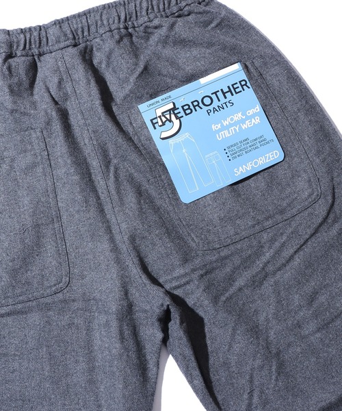 FIVE BROTHER(ファイブブラザー)の「FIVE BROTHER/ファイブブラザー WOOL EASY PANTS ウール イージーパンツ テーパードシルエット 自宅洗濯可(チノパンツ・メンズ・グレー/チャコールグレー・M/L)」の4枚目の写真