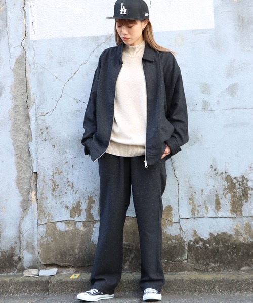 FIVE BROTHER(ファイブブラザー)の「FIVE BROTHER/ファイブブラザー WOOL EASY PANTS ウール イージーパンツ テーパードシルエット 自宅洗濯可(チノパンツ・メンズ・グレー/チャコールグレー・M/L)」の12枚目の写真