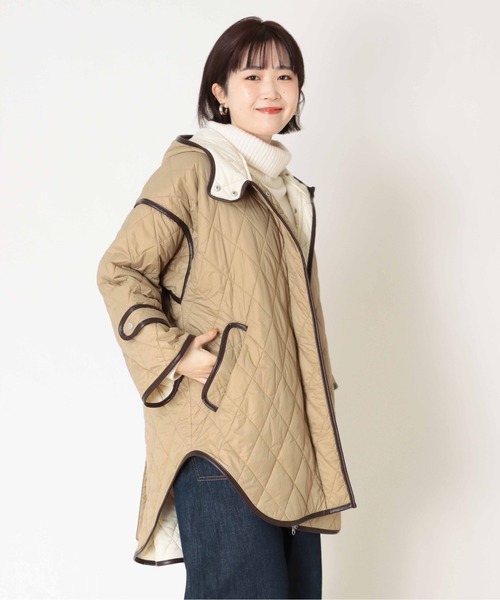 Jines(ジネス)の「キルティングポンチョコート(その他アウター・レディース・ベージュ・38)」の4枚目の写真