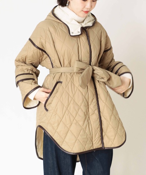 Jines(ジネス)の「キルティングポンチョコート(その他アウター・レディース・ベージュ・38)」の6枚目の写真