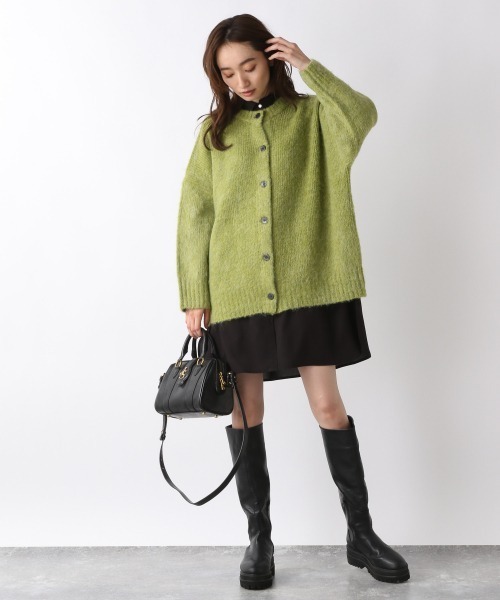 JEANASIS(ジーナシス)の「5Gソウバリキモウクルーカーディガン/263361(カーディガン/ボレロ・レディース・グレー/ブルー/グリーン/アイボリー・FREE)」の11枚目の写真