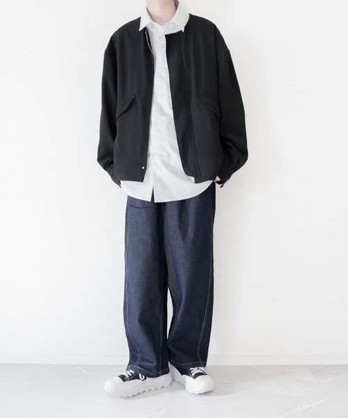 melt.（メルト）の「OVER BASIC NO COLOR  BLOSUN / オーバーベージックノーカラーブルゾン（MA-1・メンズ・ブラック・SMALL/MEDIUM/LARGE）」の2枚目の写真