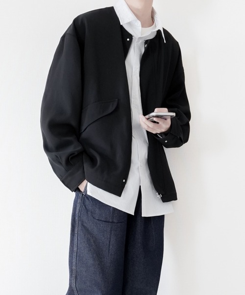 melt.（メルト）の「OVER BASIC NO COLOR  BLOSUN / オーバーベージックノーカラーブルゾン（MA-1・メンズ・ブラック・SMALL/MEDIUM/LARGE）」の3枚目の写真