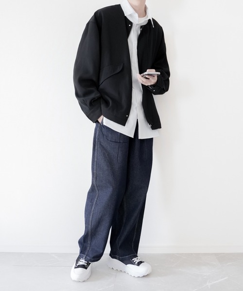 melt.（メルト）の「OVER BASIC NO COLOR  BLOSUN / オーバーベージックノーカラーブルゾン（MA-1・メンズ・ブラック・SMALL/MEDIUM/LARGE）」の4枚目の写真